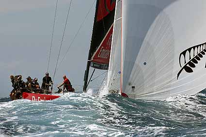 Emirates Team New Zealand in the Audi MedCup Marseille regatta 